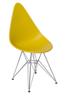Intesi Krzesło Rush DSR oliwkowy tworzywo PP podstawa metal chrom uniwersalne i wygodne