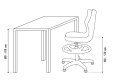 Entelo Petit Szary Jasmine 08 rozmiar 3 WK+P ergonomiczne krzesło / fotel do biurka