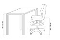 Entelo Petit Szary Monolith 03 rozmiar 4 WK+P ergonomiczne krzesło / fotel do biurka