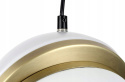 MOOSEE lampa wisząca GLOBE 25 złota połączenia metalu w kolorze mosiądzu i kulistego klosza wykonanego z mlecznego akrylu E27