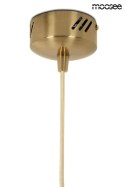 Moosee MOOSEE lampa wisząca GLOBE 20 złota metal kulisty klosz akryl mleczny E27 podsufitka i przewód złoty