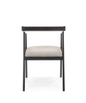 Halmar AZUL krzesło do jadalni czarne / tap. popiel - tapicerowane szare - nogi czarne drewno lite