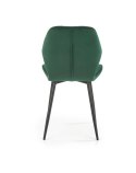 Halmar K453 krzesło do jadalni ciemny zielony materiał: tkanina velvet / stal malowana proszkowo