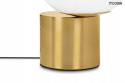 MOOSEE lampa stołowa LED PARLA 20 - złota podstawa metal szczotkowany, kulisty biały klosz szkło