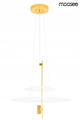 MOOSEE lampa wisząca LED PARROT 68 złota metal dekoracyjna oprawa, w której klosze służą do rozpraszania padającego światła