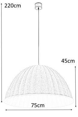 Moosee MOOSEE lampa wisząca MOLD 75 szara filc obszyty tkaniną przypomina kapelusz lampa tłumi dźwięki