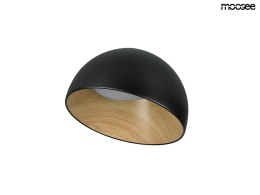 Moosee MOOSEE lampa sufitowa LED TOLLA SIDE czarna / naturalna metal aluminium wnętrze imituje drewno