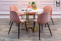 Modesto Design MODESTO krzesło SCOOP pudrowy róż - welur, metal
