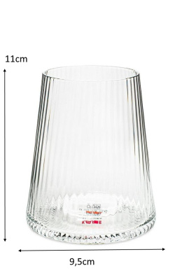 Kare Design KARE szklanka do wody napoju drinka RIFFLE 440ml transparentna szklana na każdą uroczystość