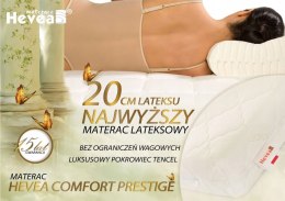 Materac lateksowy Hevea Comfort Prestige 200x80 (Tencel Silky Feeling)