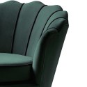 Halmar ANGELO fotel wypoczynkowy ciemny zielony/ czarny materiał: tkanina - velvet / stal malowana proszkowo