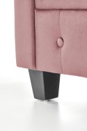 Halmar ERIKSEN fotel wypoczynkowy różowy / czarny, materiał: tkanina - velvet / drewno
