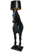 King Home Lampa podłogowa KOŃ HORSE STAND S czarna - włókno szklane