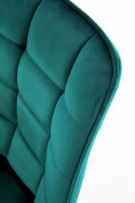 Halmar K332 krzesło nogi - czarne, siedzisko - turkusowy, materiał: tkanina / stal malowana