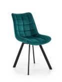 Halmar K332 krzesło nogi - czarne, siedzisko - turkusowy, materiał: tkanina / stal malowana