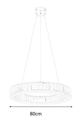 Moosee MOOSEE lampa wisząca LED ALLISIA 80 złota metal szkło kryształowe transparentny