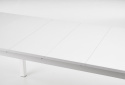 HALMAR stół FLORIAN do jadalni rozkładany blat - biały, nogi - biały - prostokątny - płyta meblowa okleinowana / MDF okleinowany