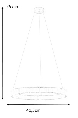 Moosee MOOSEE lampa wisząca LED LIBERTY 40 złota szkło kryształowe przezroczysty możliwość regulacji wysokości