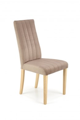 Halmar DIEGO 3 krzesło do jadalni dąb miodowy / tap. velvet pikowany Pasy - MONOLITH 09 (jasny brąz)