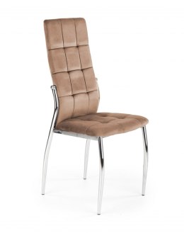 Halmar K416 krzesło do jadalni beżowy, materiał: tkanina - velvet / metal