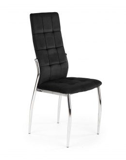 Halmar K416 krzesło do jadalni czarny, materiał: tkanina - velvet / metal