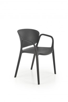 Halmar K491 krzesło plastik czarny, można sztaplować