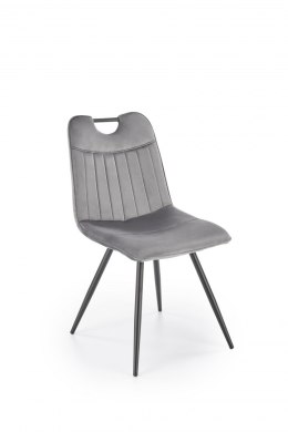 Halmar K521 krzesło popielaty, tkanina - velvet / stal malowana proszkowo