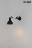 KINKIET LAMPA ŚCIENNA FRANK CZARNA STAL ALUMINIUM klosz REGULOWANY E14 Moosee MOOSEE
