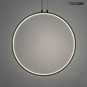 Moosee MOOSEE lampa wisząca LED CIRCULO 80 czarna metal aluminium w kształcie okręgu prosta i dekoracyjna