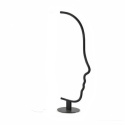King Home Lampa stołowa LED FACE TABLE czarna metal aluminium przypomina profil twarzy kobiety będzie dekoracją pomieszczenia