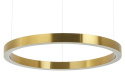 MOOSEE Lampa wisząca RING 70 złota - LED chromowany metal osłona mleczne tworzywo okrągły kształt zapewnia optymalne oświetlenie
