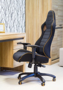 Halmar RANGER fotel obrotowy gabinetowy popiel TILT gamingowy krzesło do biurka Gamingowe