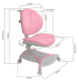ADONIS Pink - Krzesełko z regulacją wysokości FunDesk