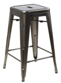 D2.DESIGN Stołek barowy Hoker Paris 66cm metaliczny inspirowany Tolix metal malowany proszkowo do domu i lokalu można sztaplować