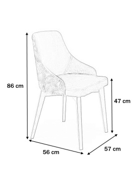 Halmar ENDO krzesło czarny / tap: BLUVEL 19 (czarny), materiał: drewno lite - bukowe / tkanina velvet
