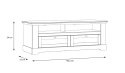 Forte ILOPPA TIQT121-J99 Szafka RTV półki, szuflady, Dąb Śnieżny / Dąb Nelson