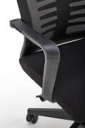 Halmar FABIO fotel gabinetowy czarny tkanina, siatka TILT - krzesło biurowe do biurka, pracowni, gabinetu