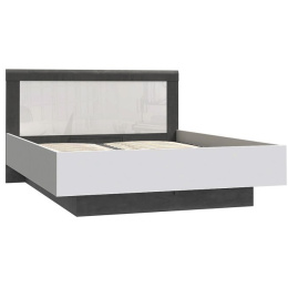 Forte JULIETTA JLTL168-C289 Stelaż łóżka z podnoszonym wkładem, pojemnik na pościel, Szary/Biały