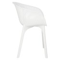 Intesi Krzesło Zestaw 4 Dacun białe tworzywo odporne na wilgoć i szkodniki do ogrodu na balkon taras