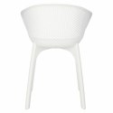 Intesi Krzesło Zestaw 4 Dacun białe tworzywo odporne na wilgoć i szkodniki do ogrodu na balkon taras