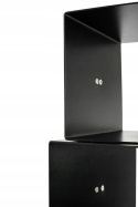 King Home Regał TIER 6 czarny - metalowe obrotowe półki na szerokiej podstawie metalowej do pokoju do salonu