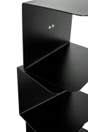 King Home Regał TIER 6 czarny - metalowe obrotowe półki na szerokiej podstawie metalowej do pokoju do salonu