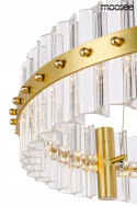 MOOSEE lampa wisząca SATURNUS 47 DUO złota - LED, szkło, stal szczotkowana do salonu hotelu restauracji