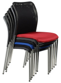 Krzesło konferencyjne HN-7502/CH GRAFITOWE - stacjonarne biurowe z możliwością sztaplowania