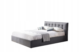 HALMAR łóżko PADVA 160x200 cm do sypialni z pojemnikiem popielaty tkanina