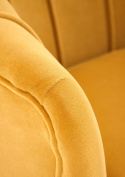 Halmar AMORINITO 2 fotel wypoczynkowy musztardowy/ czarny materiał: tkanina - velvet /stal