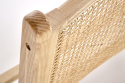 Halmar FODEN 2 fotel wypoczynkowy, naturalny, materiał: drewno lite - jesionowe / rattan naturalny