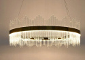 LAMPA WISZĄCA FLORENS 60 metalowa ZŁOTA klosze szklane TRANSPARENTNE światło skierowane w górę i w dół Moosee MOOSEE