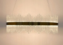 LAMPA WISZĄCA FLORENS 60 metalowa ZŁOTA klosze szklane TRANSPARENTNE światło skierowane w górę i w dół Moosee MOOSEE