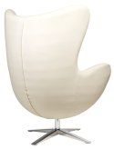 D2.DESIGN Fotel Jajo Soft skóra ekologiczna 506 biały